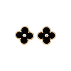 ¡®Dream¡¯CLOVER MEDIUM 1 MOTIFS ONYX DIAMOND OHRRINGE