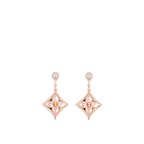 ¡®Dream¡¯DOUBLE STAR PINK GOLD MOP DROP EARRINGS