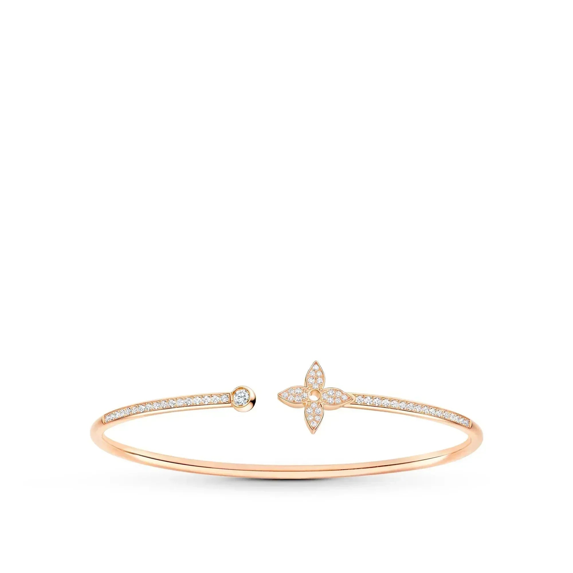 ¡®Dream¡¯IDYLLE PINK GOLD OPEN BRACELET DIAMOND PAVED