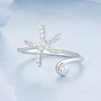 Einfacher Seestern Verstellbarer Ring