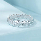 Blumenring mit Zirkonia, Statement-Bandring