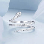 Verstellbarer Schlangenring aus Sterlingsilber
