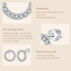 Forever Clear Moissanite Kreisrunde Ohrstecker