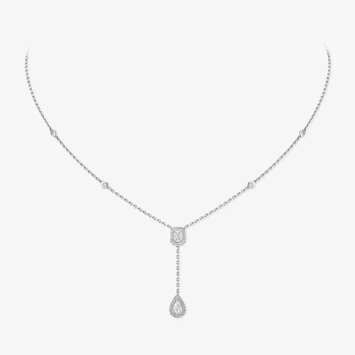 [Dream ]Gold Diamond Tie Necklace