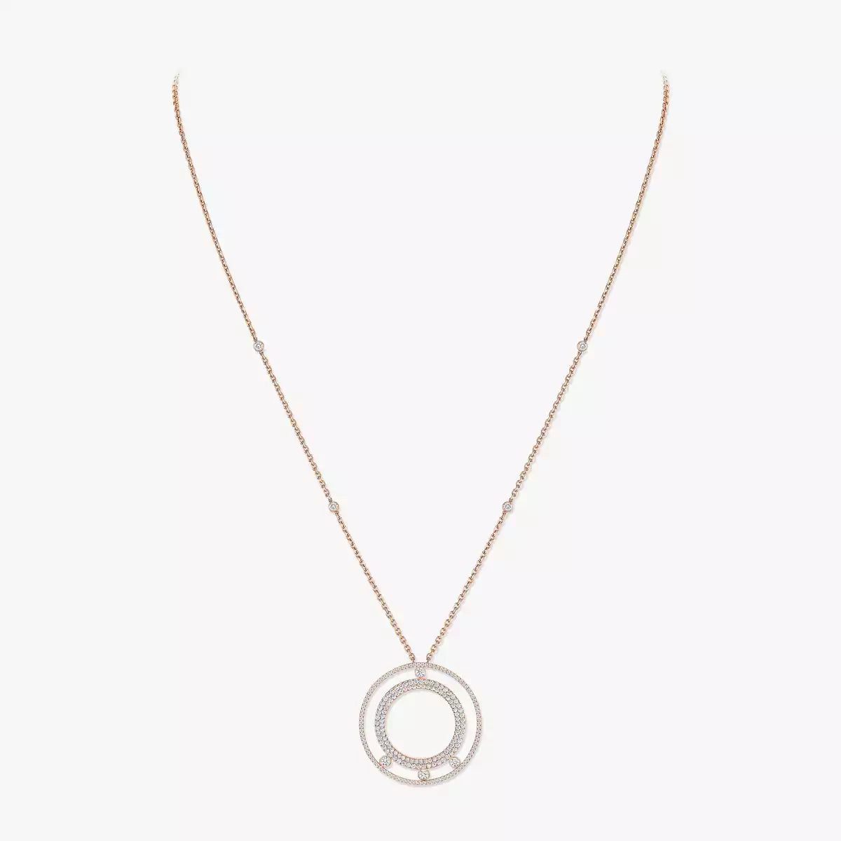 [Dream ]Move Romane Long Pave_-Set Diamond Necklace