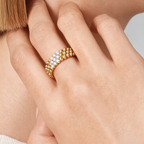[Dream JURI] THREE-ROW DIAMOND RING