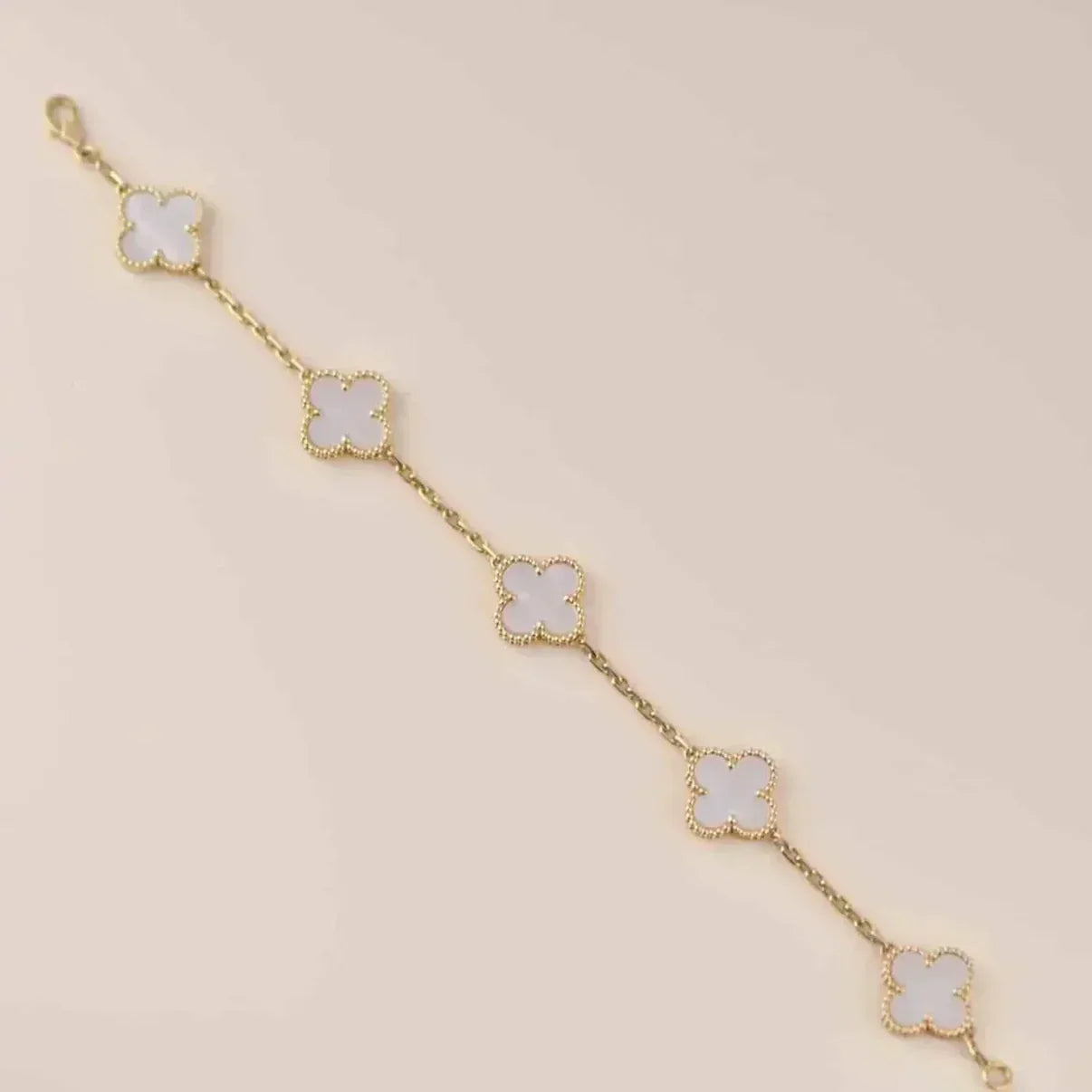 [Dream]New CLOVER WHITE PEARL MOP 5 MOTIF BRACELET COLLECTION