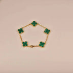 [Dream]New CLOVER 5 MOTIF MALACHITE ブレスレット コレクション