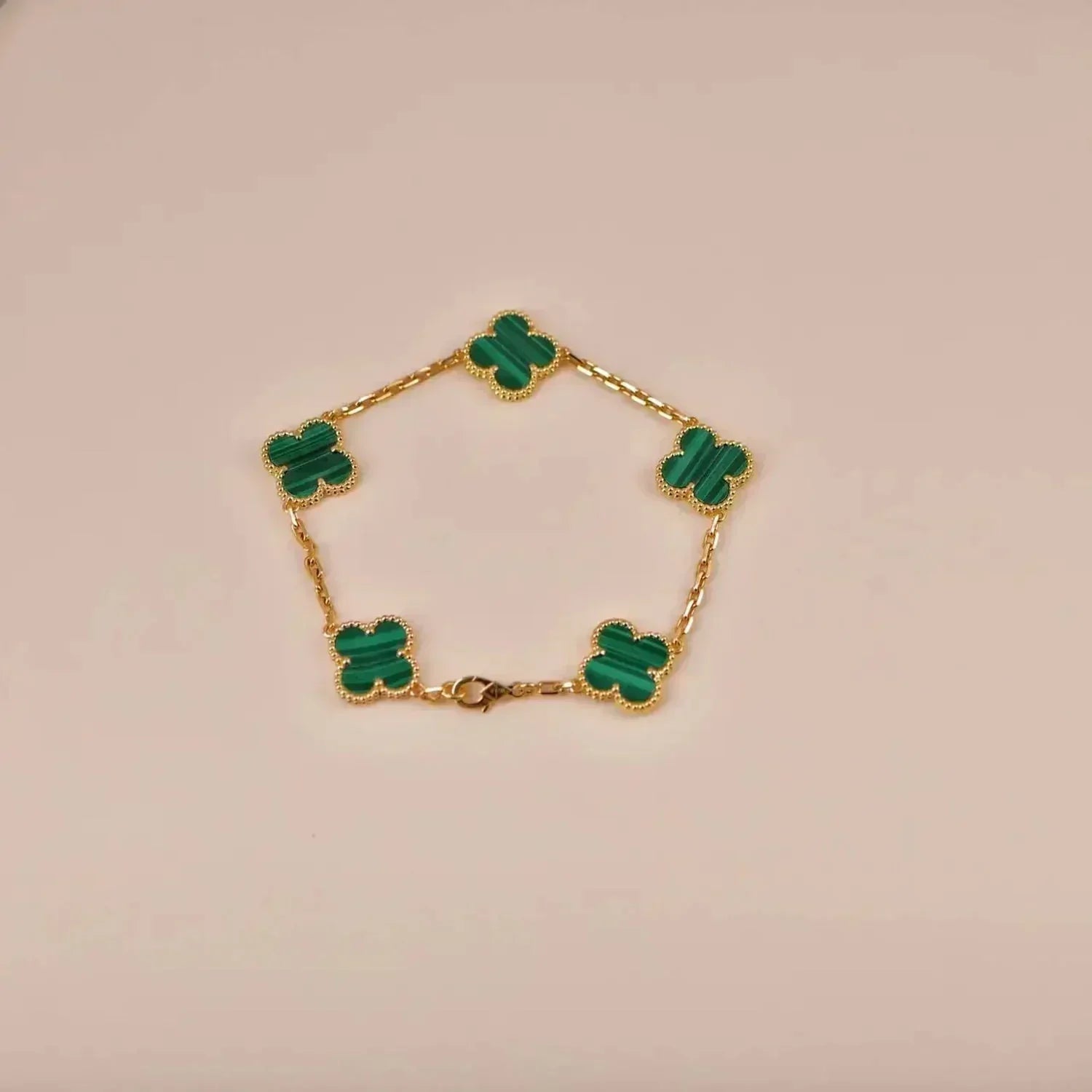 [Dream]New CLOVER 5 MOTIF MALACHITE ブレスレット コレクション