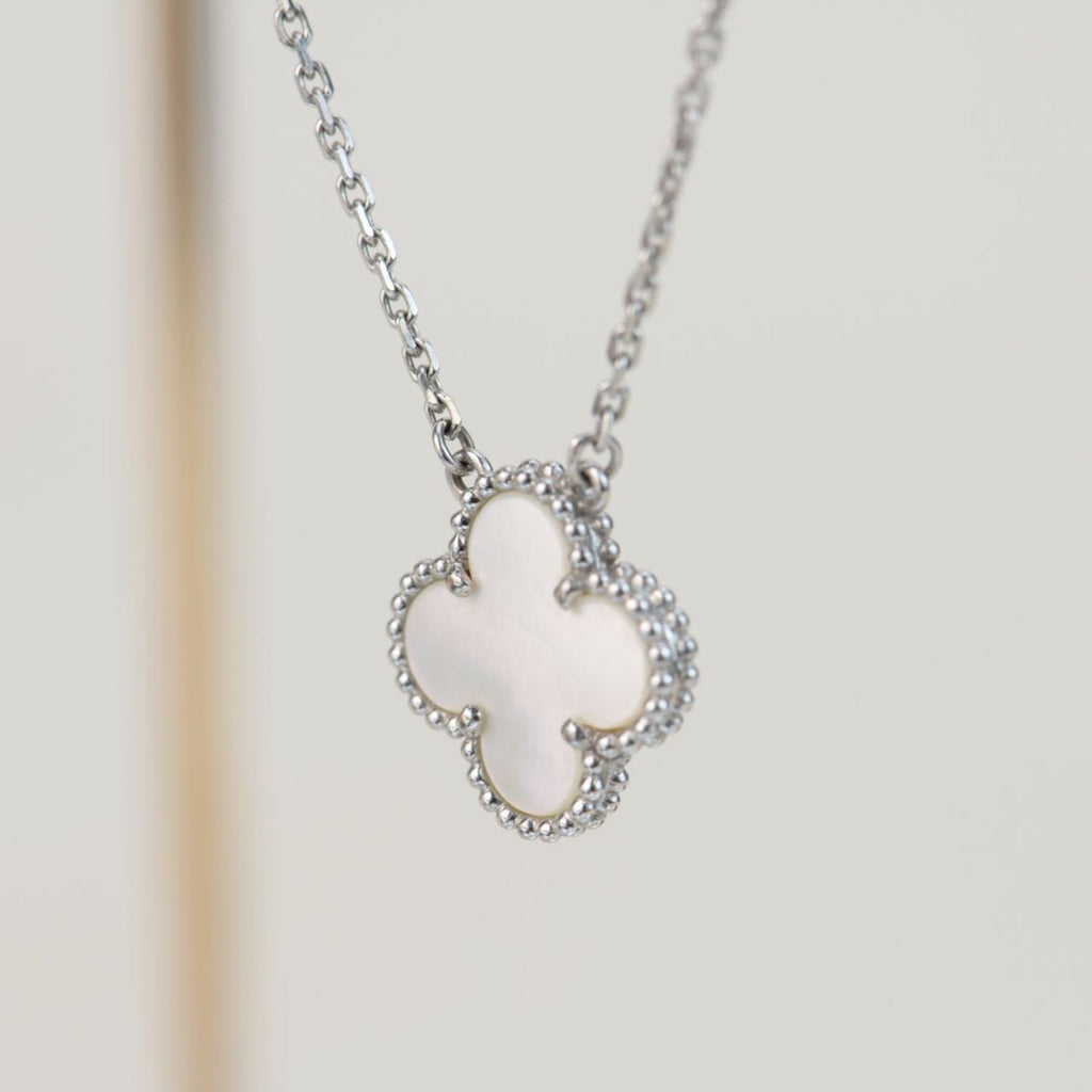 ¡®Dream¡¯CLOVER  15MM WHITE MOTHER-OF-PEARL SILVER