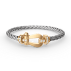 ¡®Dream¡¯FORCE LARGE HORSESHOE HALF DIAMOND BRACELET GOLD