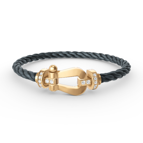 ¡®Dream¡¯FORCE LARGE HORSESHOE HALF DIAMOND BRACELET GOLD