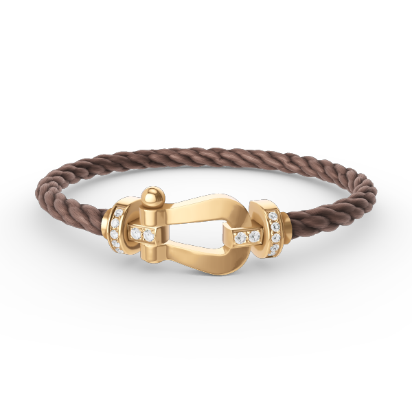 ¡®Dream¡¯FORCE LARGE HORSESHOE HALF DIAMOND BRACELET GOLD