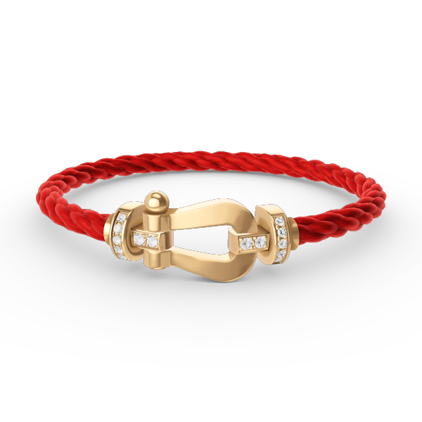 ¡®Dream¡¯FORCE LARGE HORSESHOE HALF DIAMOND BRACELET GOLD
