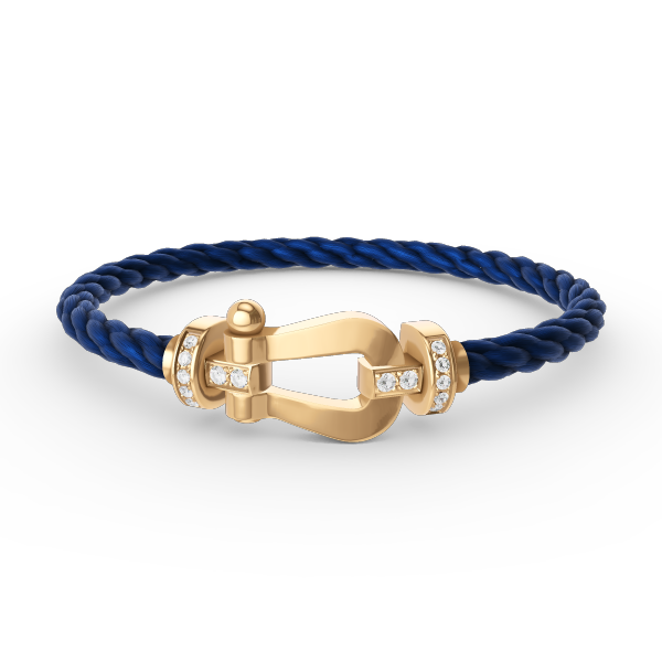 ¡®Dream¡¯FORCE LARGE HORSESHOE HALF DIAMOND BRACELET GOLD