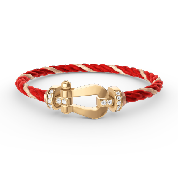 ¡®Dream¡¯FORCE LARGE HORSESHOE HALF DIAMOND BRACELET GOLD
