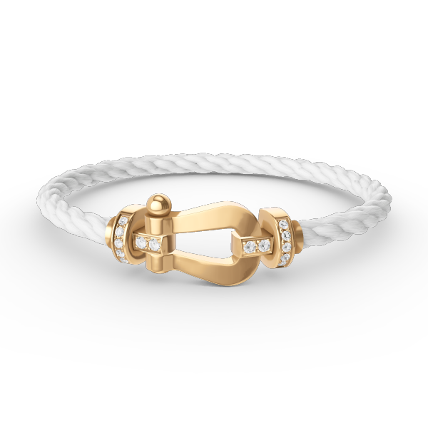 ¡®Dream¡¯FORCE LARGE HORSESHOE HALF DIAMOND BRACELET GOLD