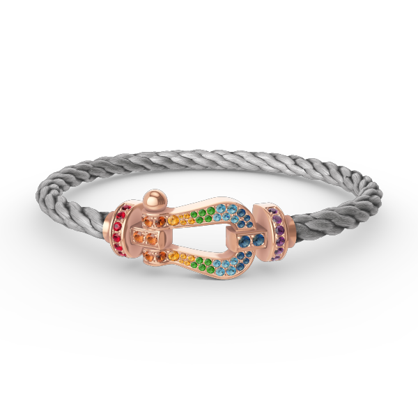 ¡®Dream¡¯FORCE LARGE HORSESHOE  COLORED DIAMOND BRACELET ROSE GOLD