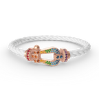 ¡®Dream¡¯FORCE LARGE HORSESHOE  COLORED DIAMOND BRACELET ROSE GOLD