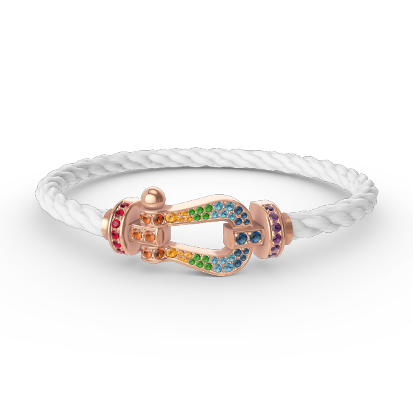 ¡®Dream¡¯FORCE LARGE HORSESHOE  COLORED DIAMOND BRACELET ROSE GOLD