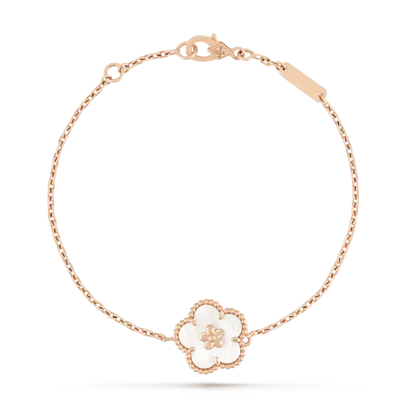 ¡®Dream¡¯LUCKY WHITE MOP PLUM BLOSSOM  BRACELET