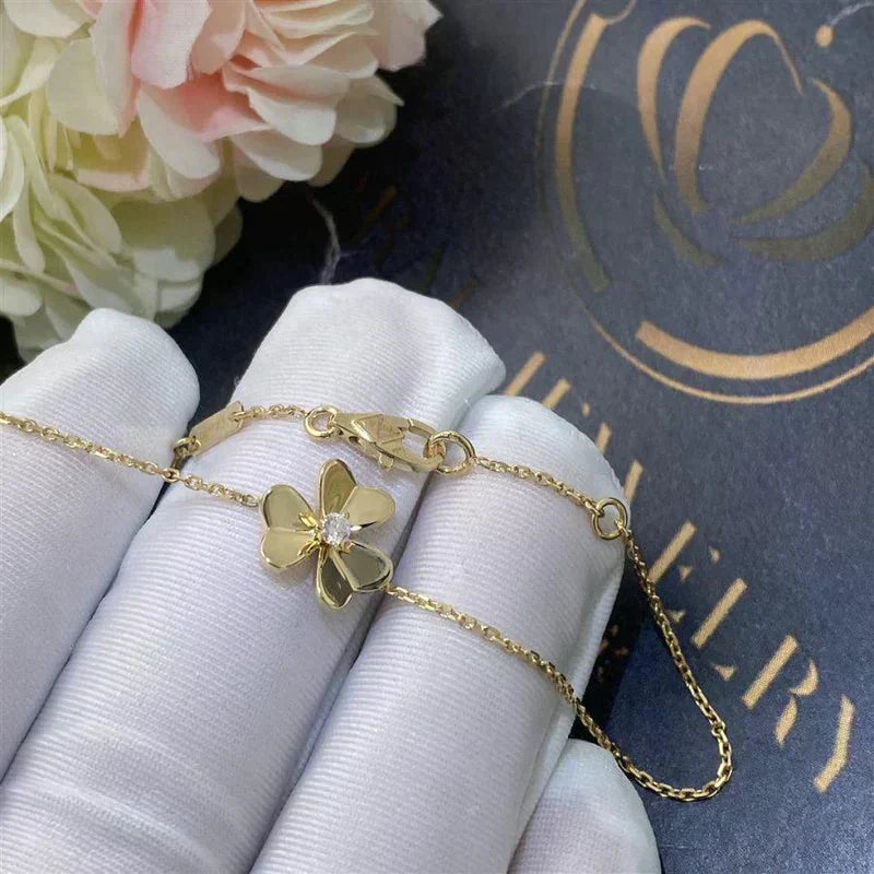 ¡®Dream¡¯FRIVOLE GOLD FLOWER PINK MALACHITE BRACELET