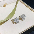 „Dream“-Frivole-Ohrringe aus Sterlingsilber mit Blumen und Diamanten
