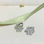 „Dream“-Frivole-Ohrringe aus Sterlingsilber mit Blumen und Diamanten
