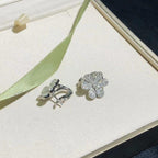 „Dream“-Frivole-Ohrringe aus Sterlingsilber mit Blumen und Diamanten