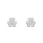 „Dream“-Frivole-Ohrringe aus Sterlingsilber mit Blumen und Diamanten