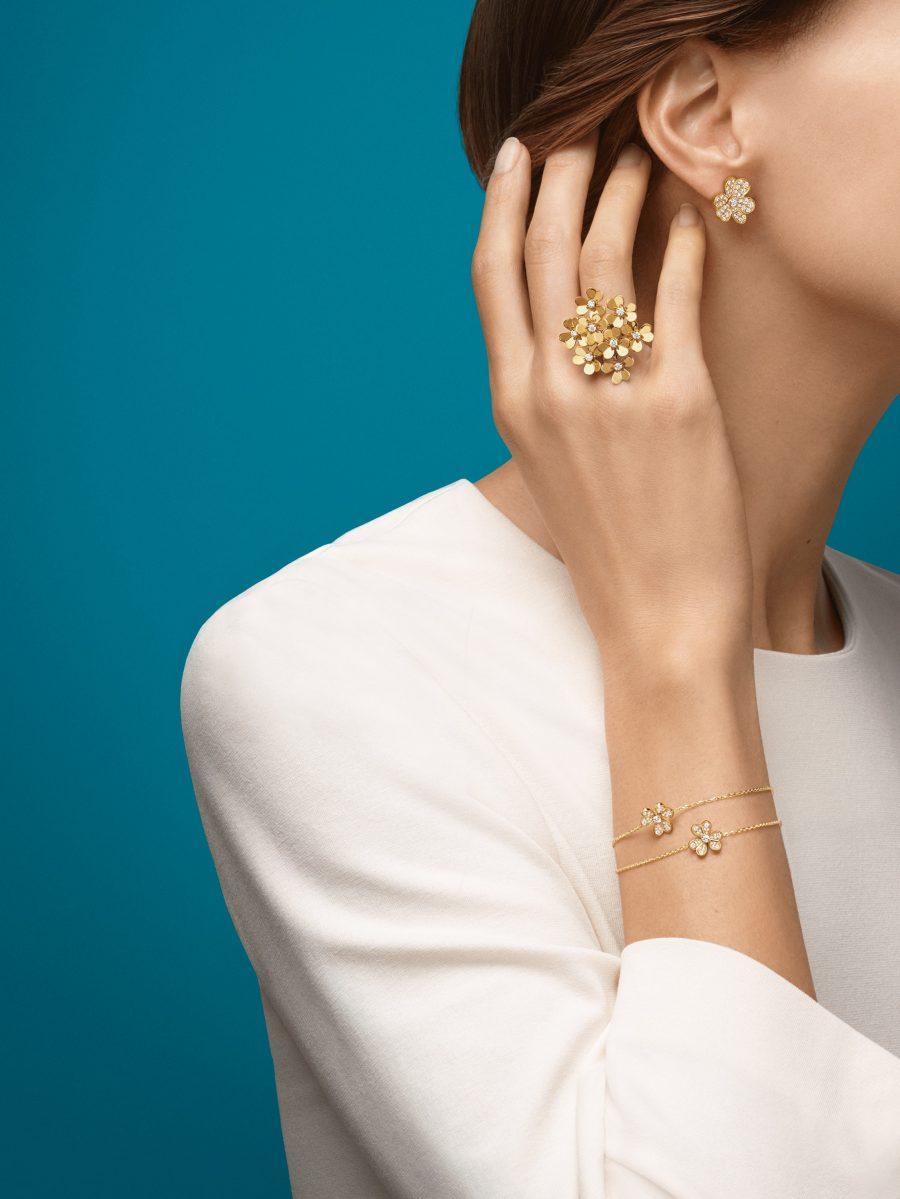 „Dream“ FRIVOLE GOLDBLUMEN-DIAMANT-OHRRINGE