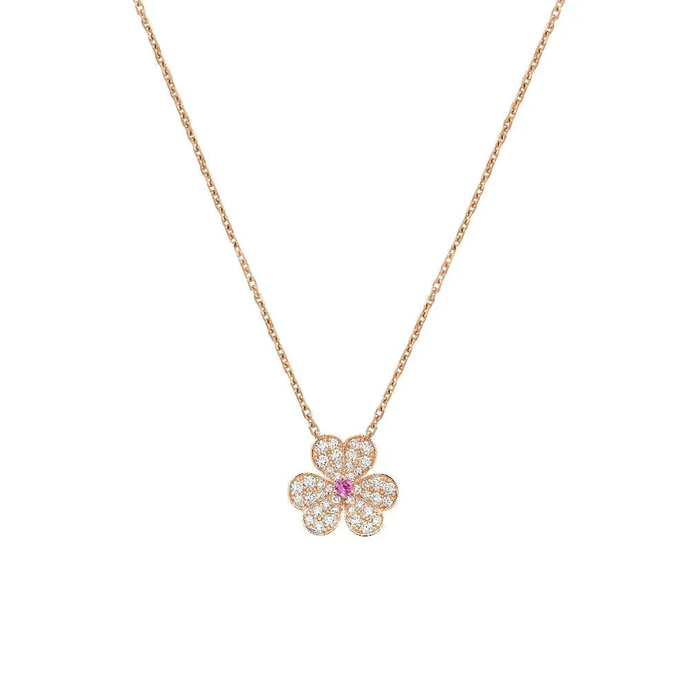 ¡®Dream¡¯FRIVOLE ROSE GOLD FLOWER DIAMOND NECKLACE