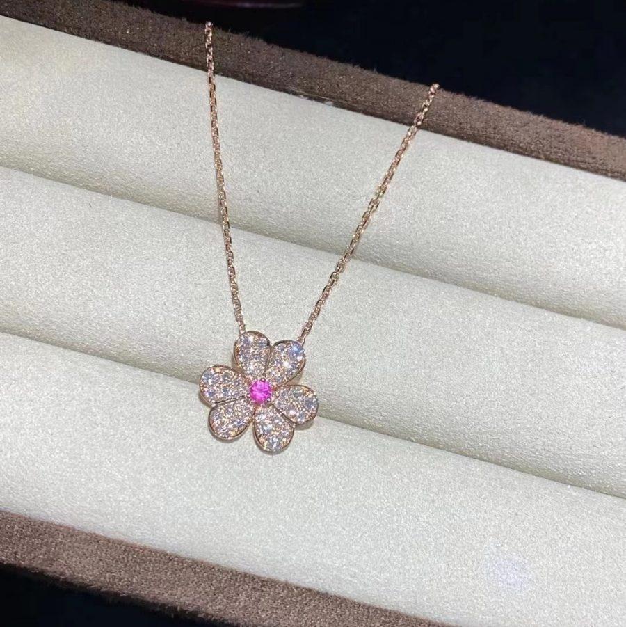 ¡®Dream¡¯FRIVOLE ROSE GOLD FLOWER DIAMOND NECKLACE