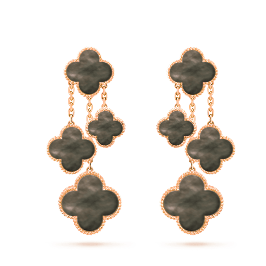 ¡®Dream¡¯CLOVER OHRRINGE DUNKLER PERLMUTT 4 MOTIVE ROSÉGOLD