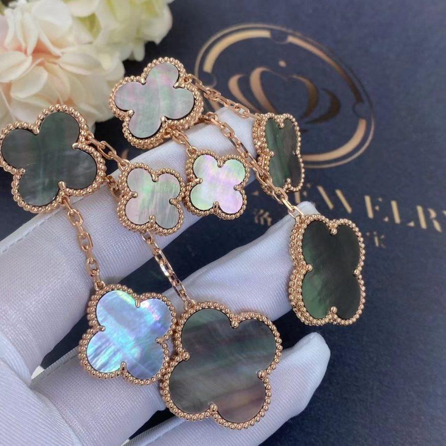 ¡®Dream¡¯CLOVER OHRRINGE DUNKLER PERLMUTT 4 MOTIVE ROSÉGOLD