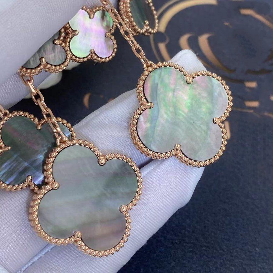 ¡®Dream¡¯CLOVER OHRRINGE DUNKLER PERLMUTT 4 MOTIVE ROSÉGOLD