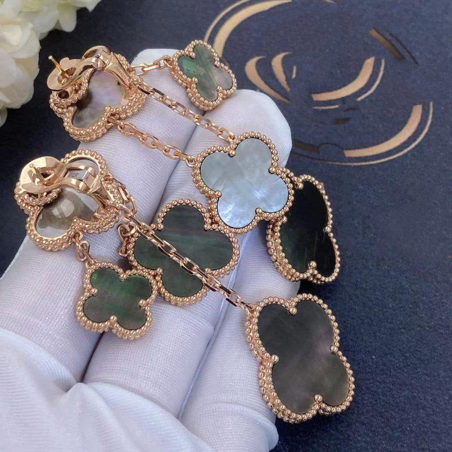 ¡®Dream¡¯CLOVER OHRRINGE DUNKLER PERLMUTT 4 MOTIVE ROSÉGOLD