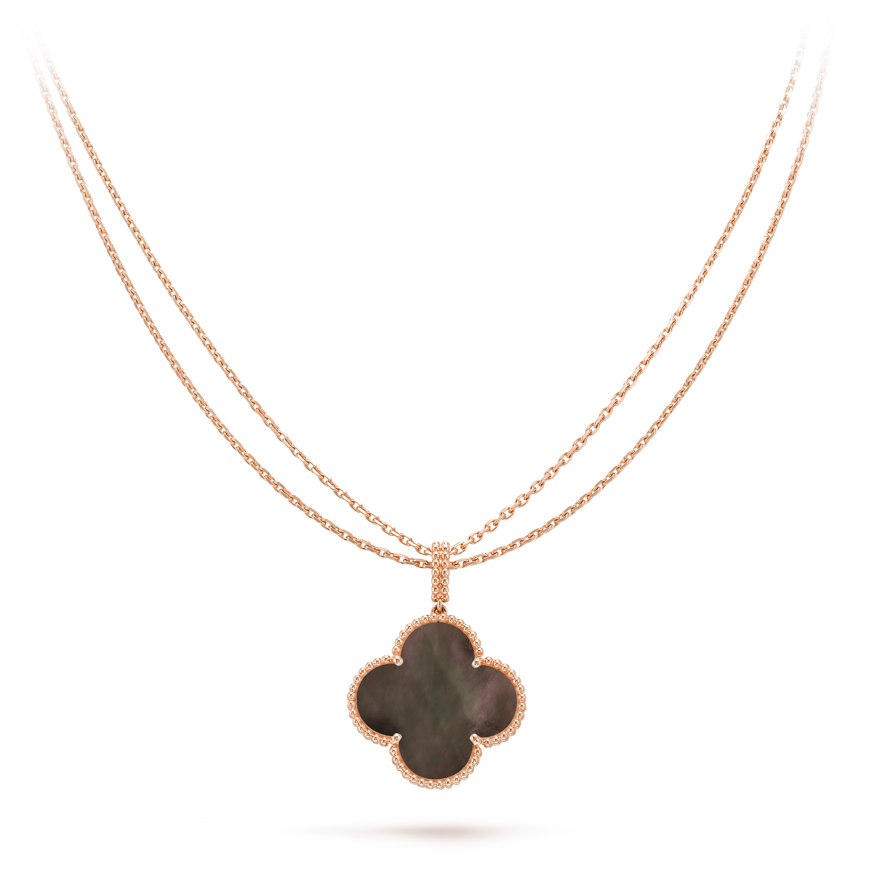 ¡®Dream¡¯CLOVER 25MM GOLD DARK MOP BIG CLOVER HALSKETTE