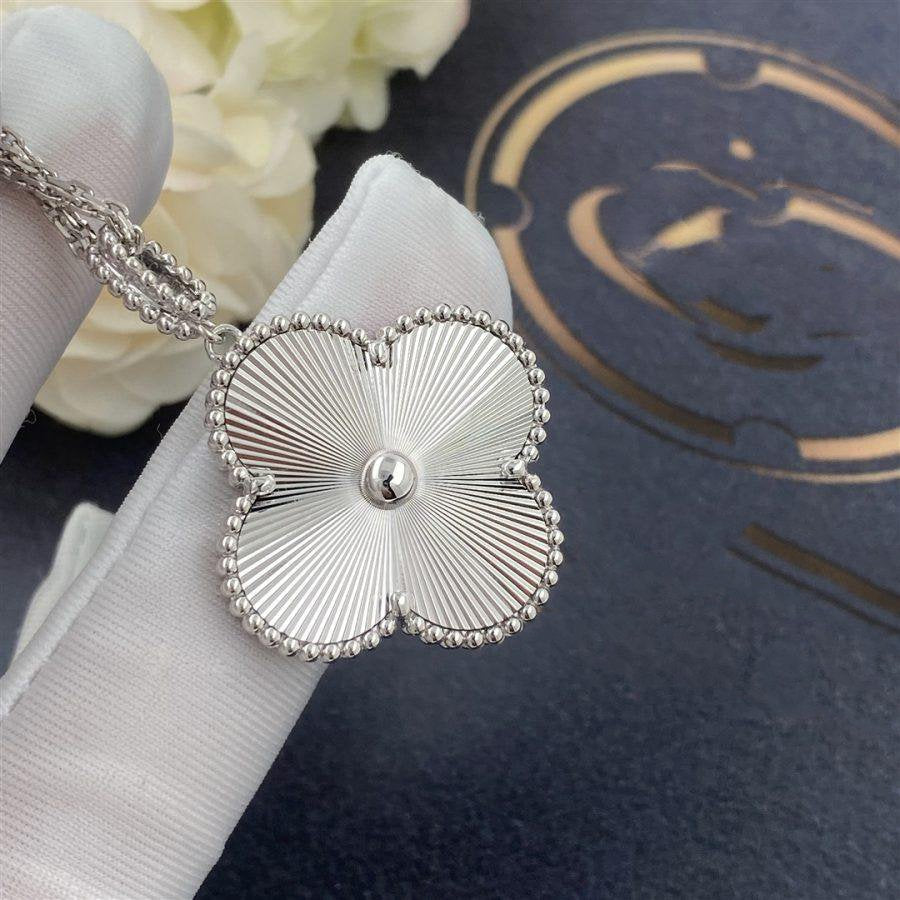¡®Dream¡¯CLOVER 25MM SILBERNE GROSSE KLEEHALSKETTE