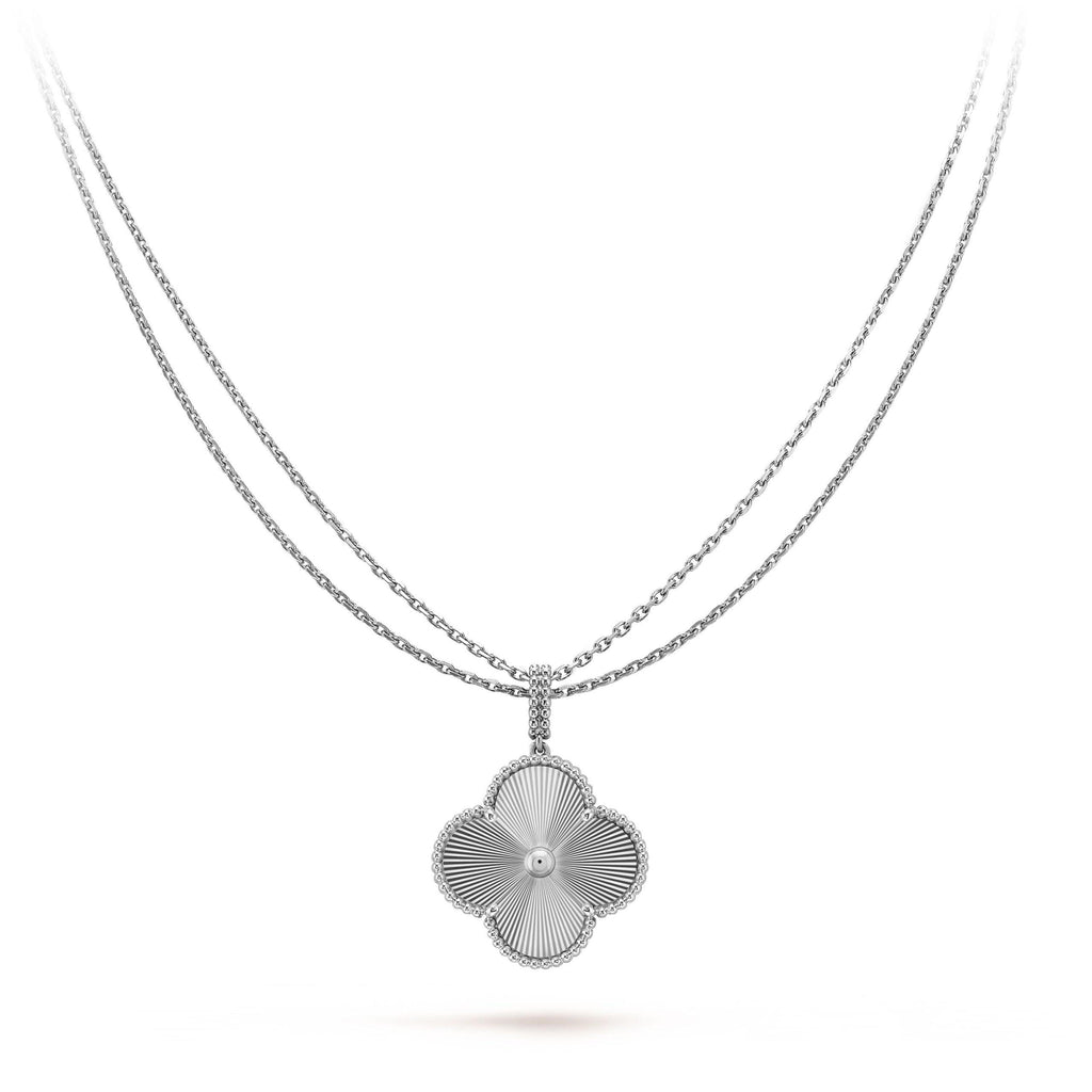 ¡®Dream¡¯CLOVER 25MM SILVER BIG CLOVER NECKLACE