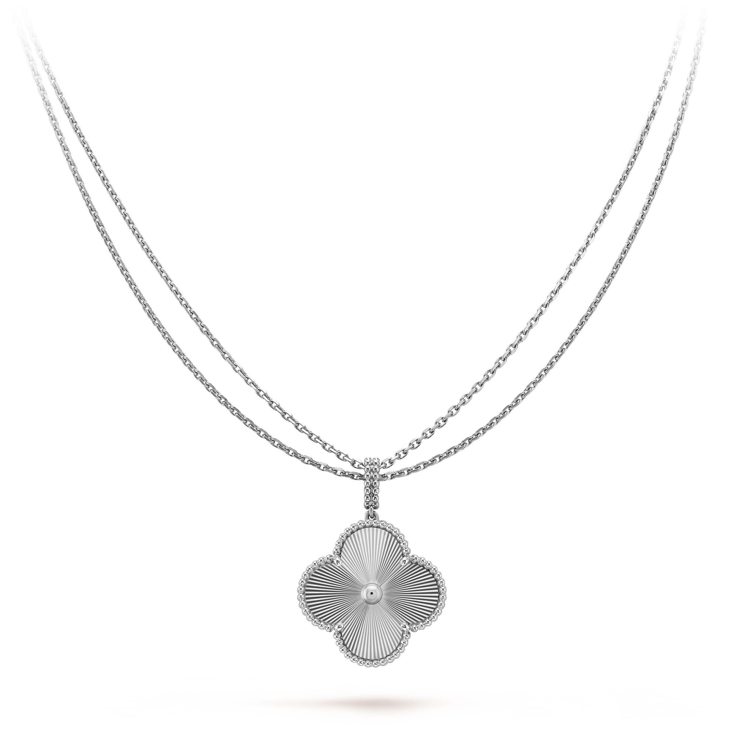¡®Dream¡¯CLOVER 25MM SILBERNE GROSSE KLEEHALSKETTE