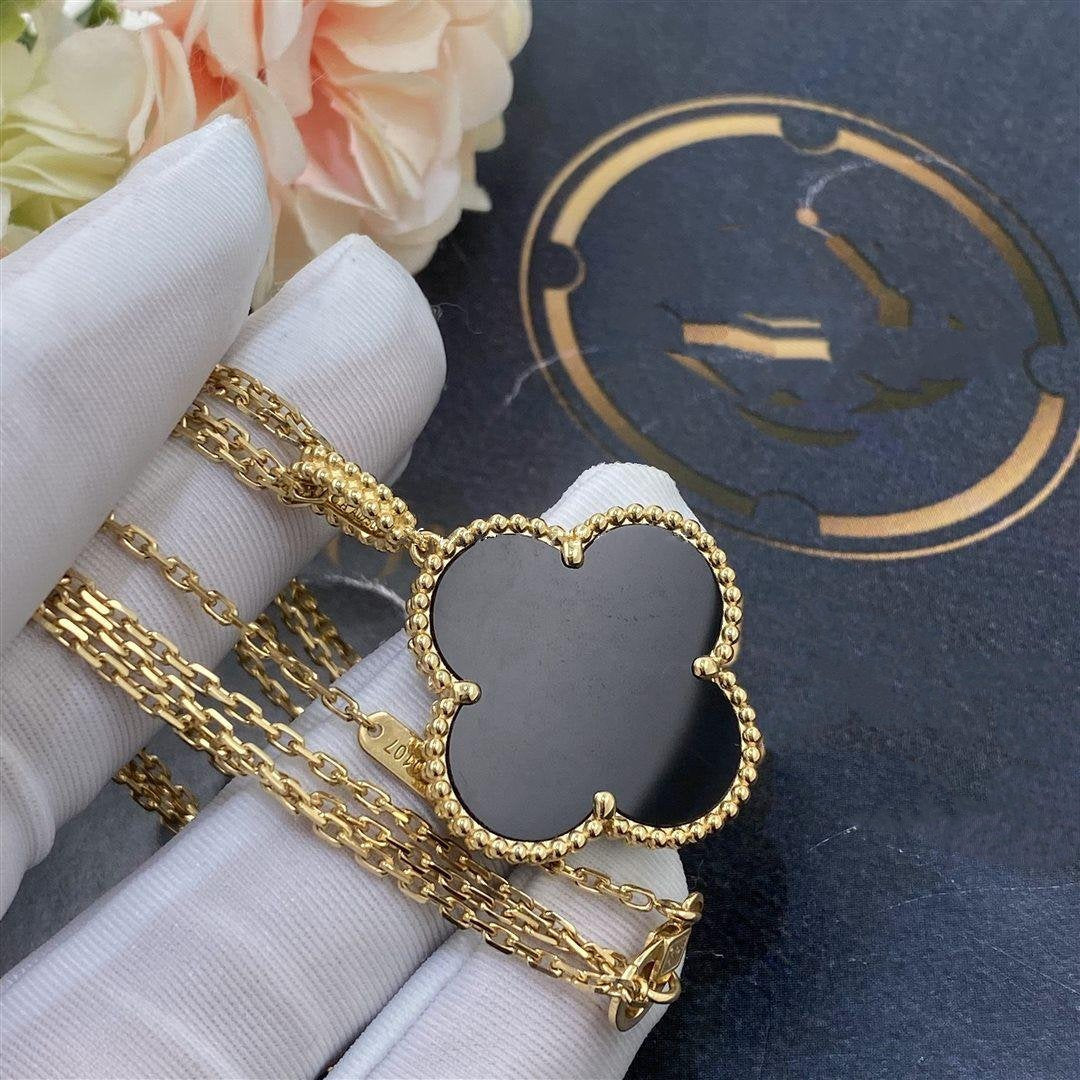 „Dream“ KLEE 25MM GOLD ONYX GROSSE KLEEHALSKETTE