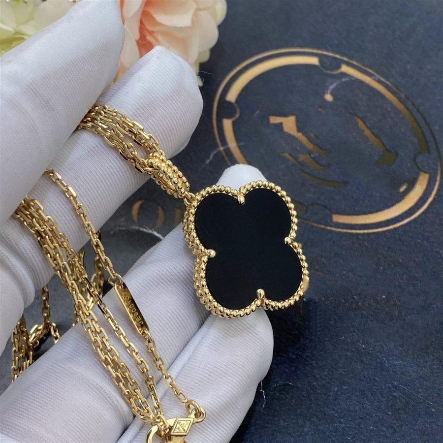 „Dream“ KLEE 25MM GOLD ONYX GROSSE KLEEHALSKETTE