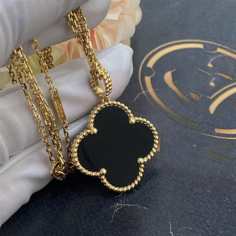 „Dream“ KLEE 25MM GOLD ONYX GROSSE KLEEHALSKETTE