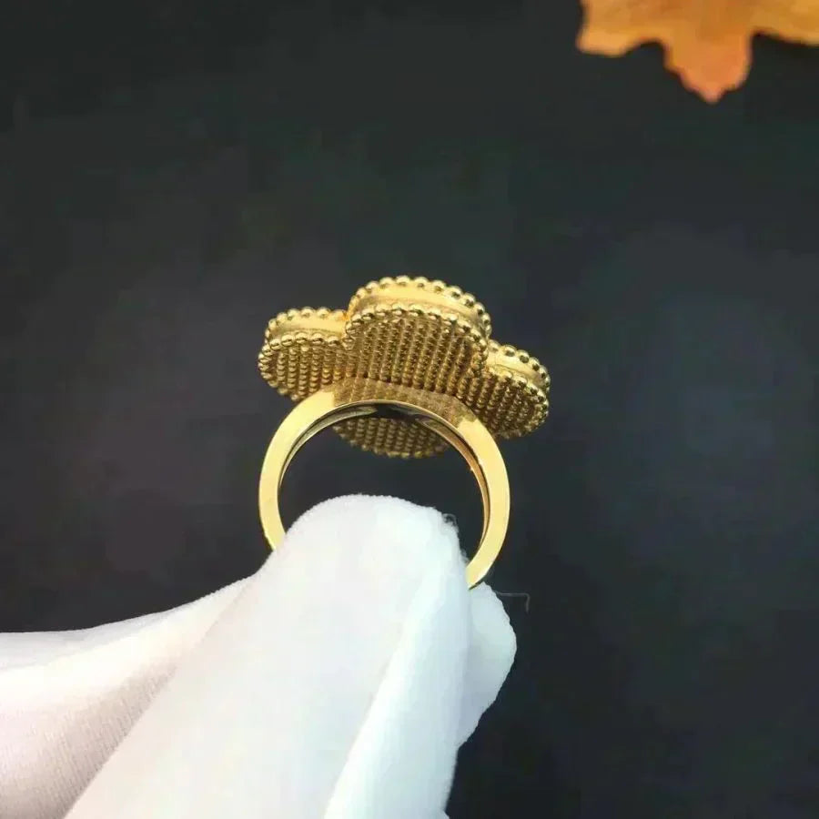 „Dream“-Kleeblatt-Malachit-Ring