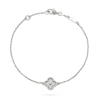 „Dream“CLOVER EINZELNE BLUMENARMBAND SILBER
