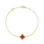 "Traum"CLOVER CARNELIAN EINZELBLUMENARMBAND