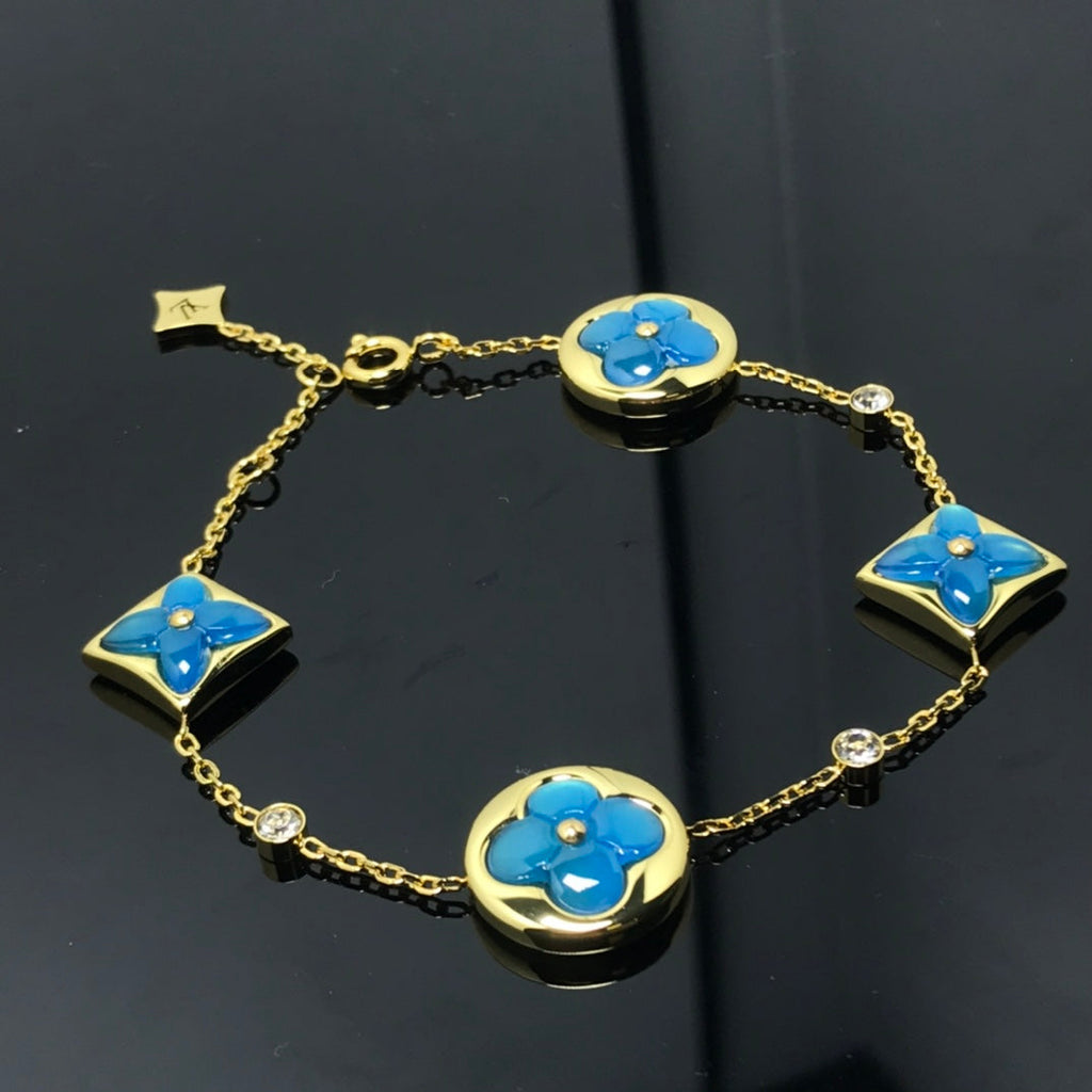 ¡®Dream¡¯STAR AND SUN 4 MOTIF BLUE BRACELET
