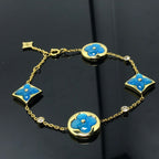 ¡®Dream¡¯STAR AND SUN 4 MOTIF BLUE BRACELET