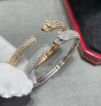 ¡®Dream¡¯PANTHERE FULL DIAMOND OPEN BRACELET